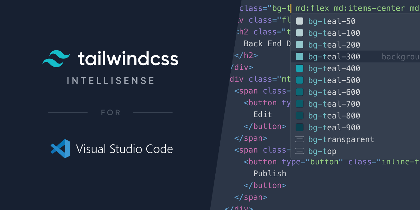 Tailwind IntelliSense Image